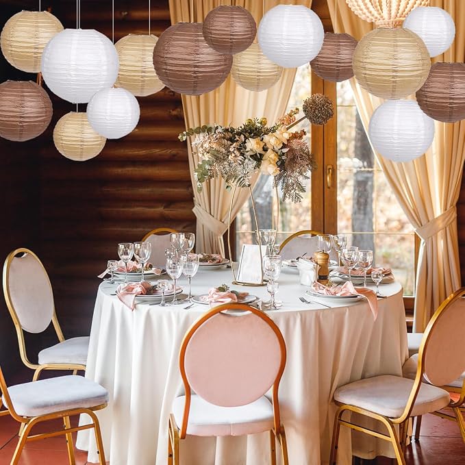 Paper Lanterns Decorative, Round Hanging Paper Lanterns Decorations - Image 7