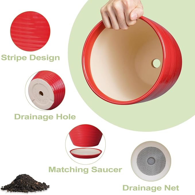6 Inch Ceramic Plant Pot - Image 7