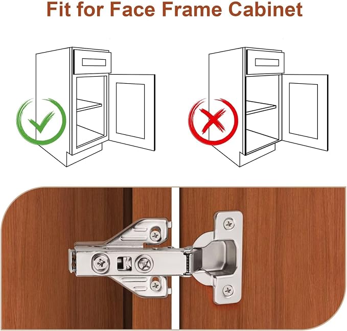 5 Pairs （10 Pack） Soft Close Kitchen Cabinet Door Hinges fit - Image 5