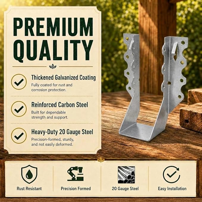 2" X 6" Joist Hanger 18 Gauge Double Shear Face Mount Joist Hangers - Image 5