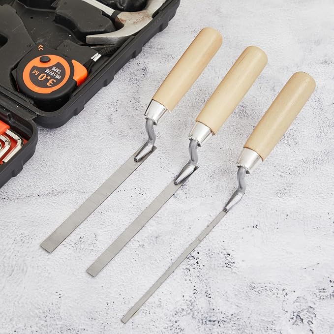 3 Pcs Pointer Trowel, 6-3/4" by 1/4", Wood Handle | Professional Mortar Repair - Image 6