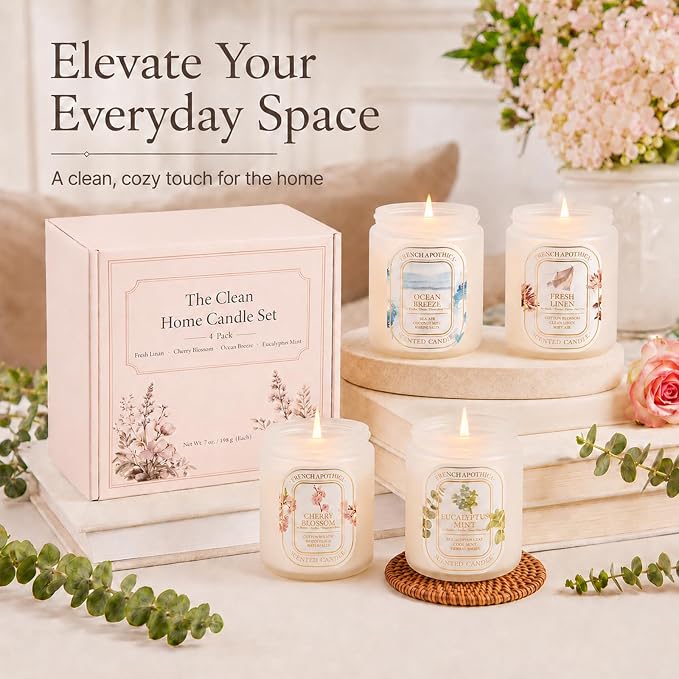 4 Pack Scented Candles for Women: Natural Soy Candles for Home Scented | - Image 2