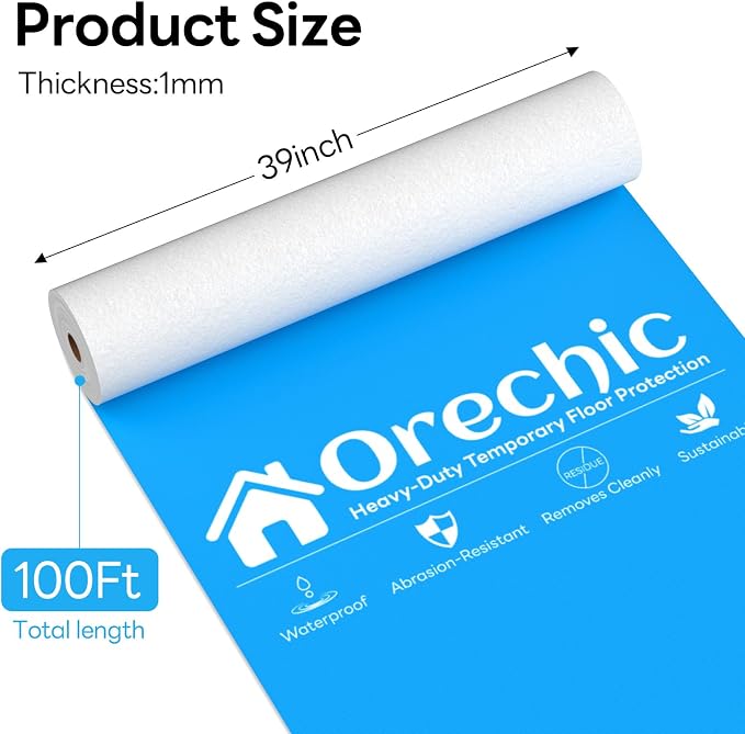 200 GSM Heavy-Duty Temporary Floor Protection, Plastic Floor Protector - Image 2
