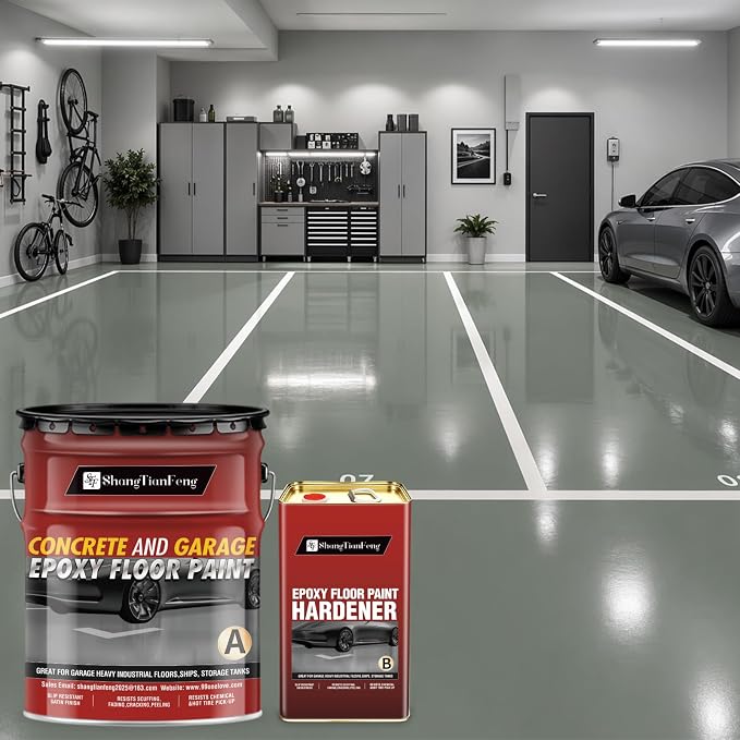 Two-Component Epoxy Floor Paint Kit, 4 Gallon Self-Leveling & Roller Coating - Image 2