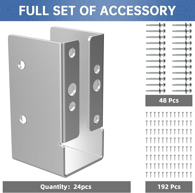 24 PCS Concealed Joist Hanger, Coated Concealed Mount Joist Hangers - Image 5