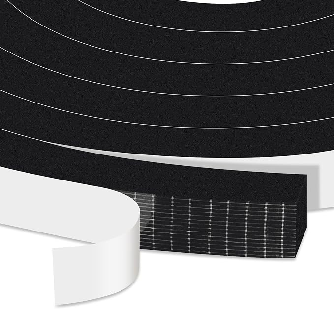 1/2in Thick Square Foam Weather Stripping by Trisiki