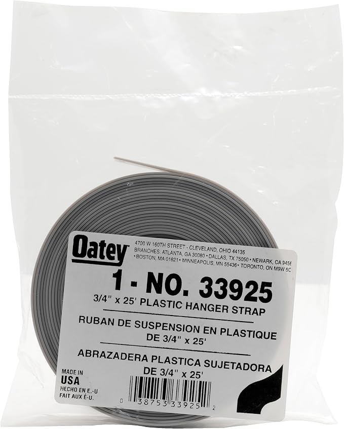 Oatey 33925 3/4 in. x 25' Plastic Hanger Strap - Image 7