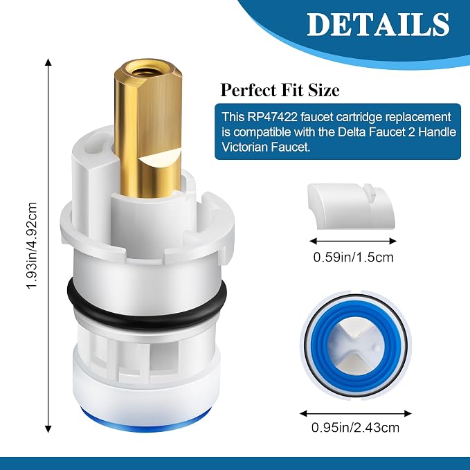 Enhon 2 Pack Faucet Cartridges, Compatible - Image 2