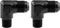 EVIL ENERGY 8AN to 3/8" NPT Male 90 Degree Fitting Adapter Aluminum 2PCS by EVILENERGY