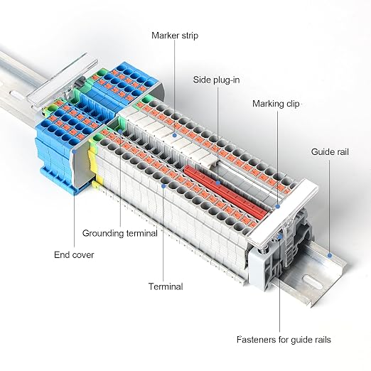 12Pcs PT2.5 Quattro Terminal Blocks, 4 Conductors Rail Mounted | 4 Conductors - Image 5