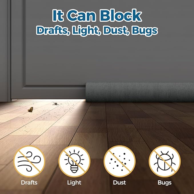 Augblinds 2X Double-Sided Door Draft Stopper, Adjustable 32 in, Fits 26-32 Inch - Image 2