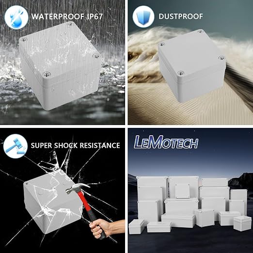 IP67 Waterproof Junction Box ABS Plastic Project Box Dustproof Electrical Box - Image 8