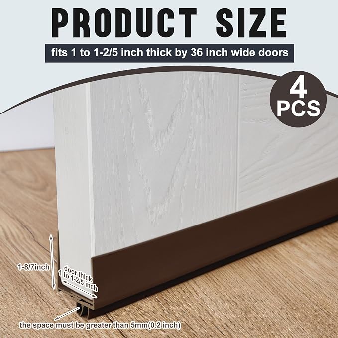 Pickmesh 4 Pcs 36 Inch Adjustable Storm Door Bottom Sweep - Image 2