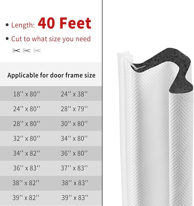 40 Feet Kerf Door Weather Stripping Door Seal, Long Reach V-Shaped Door Seal - Image 4