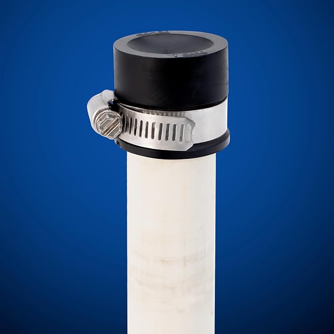 Fernco PQC-1.38 1-in. QwikCap Flexible PVC Pipe Cap, Cleanout and Test Pipe Plug - Image 3