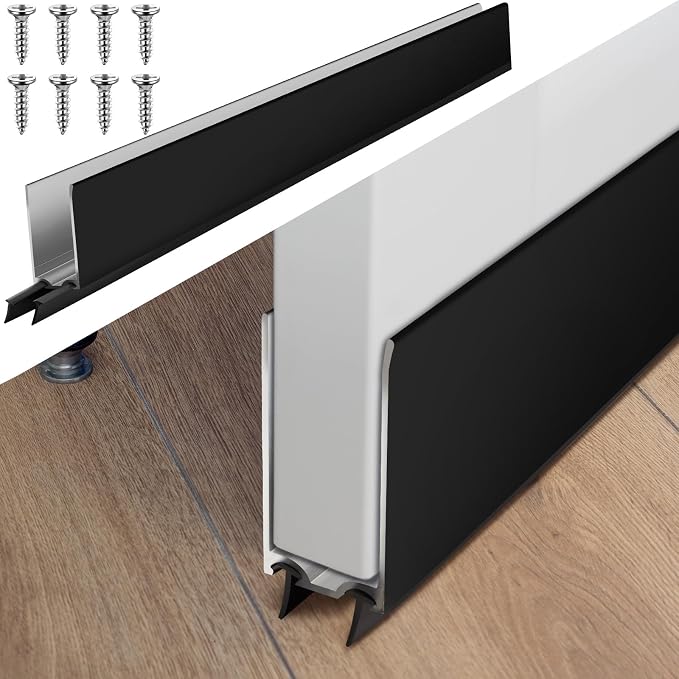 Pushglossy 1 Pack 1" x 35.5" Storm Door Sweep Replacement Bottom Sweep Aluminum by Pushglossy