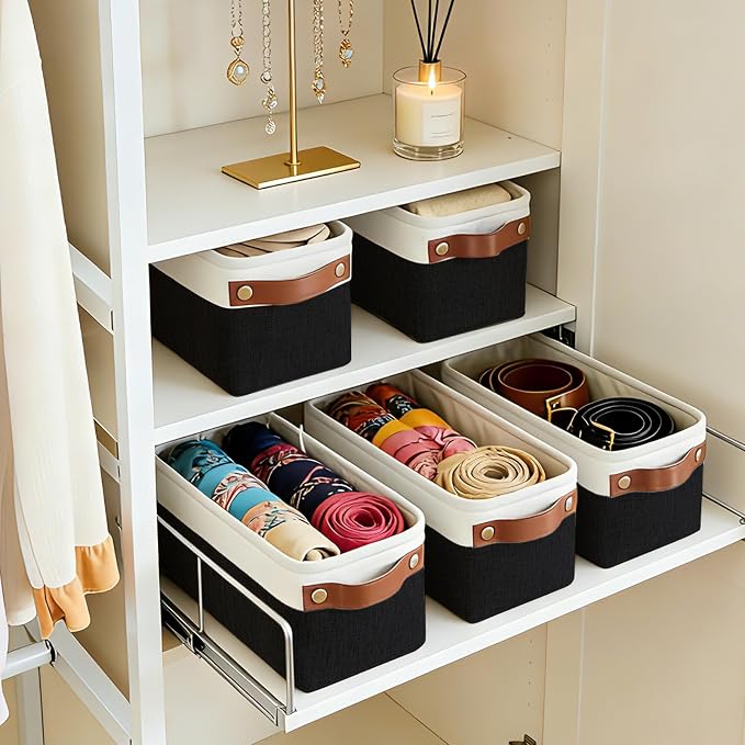 Small Fabric Storage Baskets, Decorative Basket - Image 2
