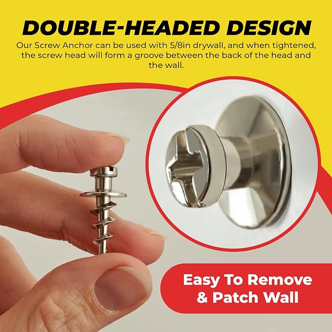 Double-Headed Wall Screw Anchors Picture Hooks - Image 6
