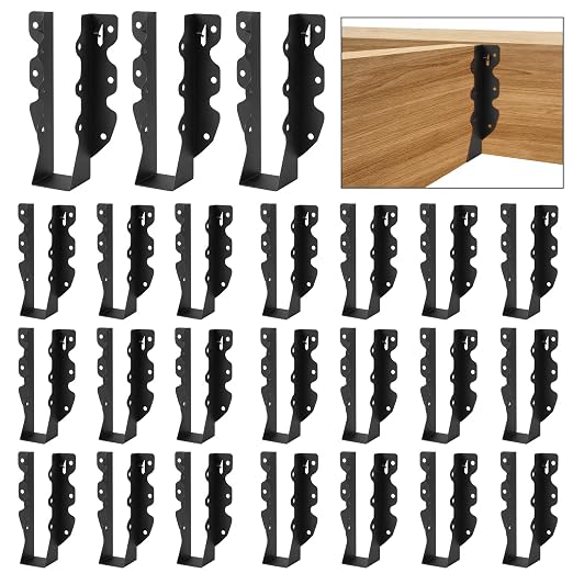 16 Pcs 2"x 8" Joist Hanger|Q235B Carbon Steel | Face Mount Joist by ICokin
