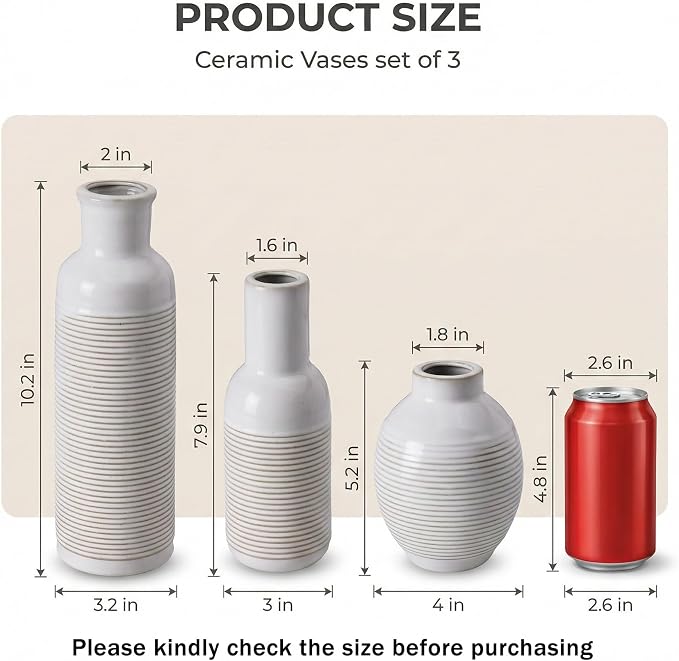 Rustic Farmhouse Vase Set of 3 - Image 2