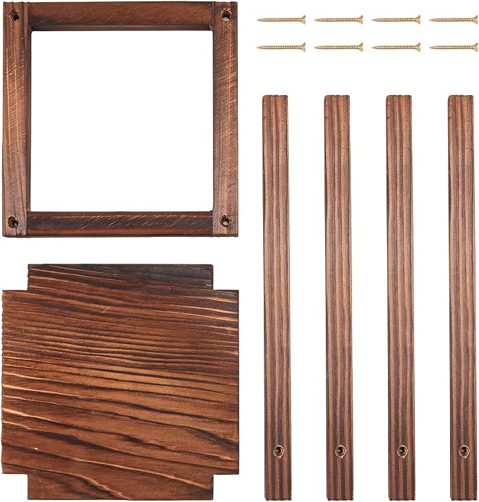 VEVOR 24 Pcs Wooden Wedding Lantern, Cedar Wood and Plastic Wooden Lantern - Image 9