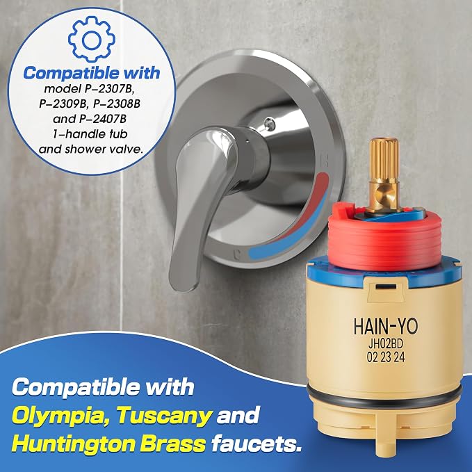 Enhon Pressure Balance Ceramic Disc Cartridge Replacement - Image 7