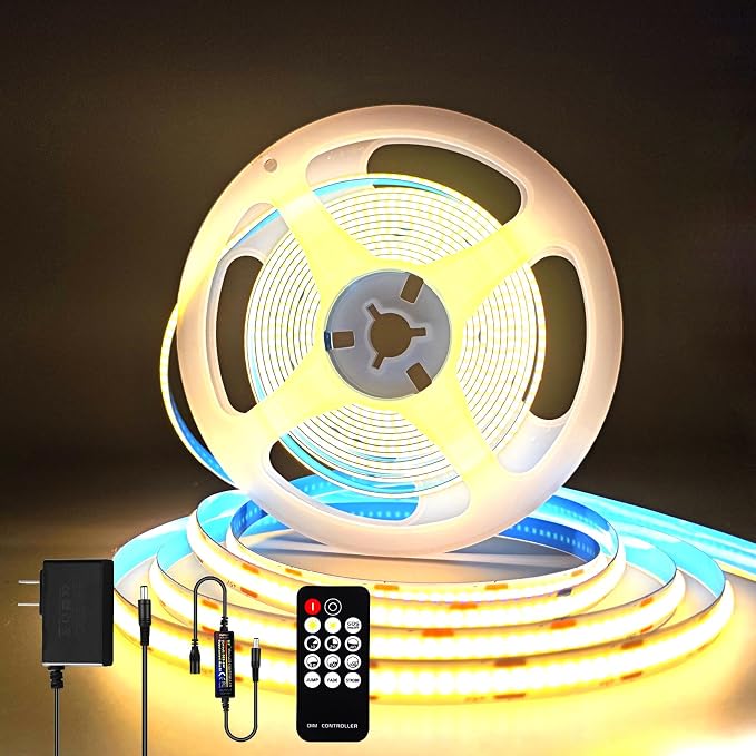 ZSLAIFU COB LED Strip Light 24V, 16.4ft Warm LED Light Strip by ZSLAIFU