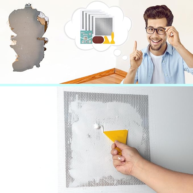 3Pcs Drywall Repair Kit Large Hole, 12 x 12in Self-Adhesive Drywall Patch | - Image 7