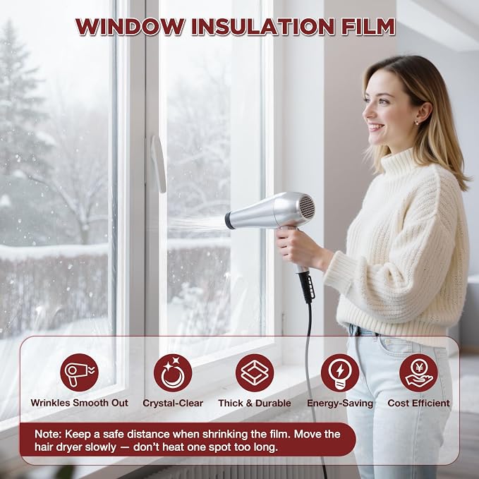 Window Insulation Kit, Fits up to 10 3' x 5' Windows - Image 4