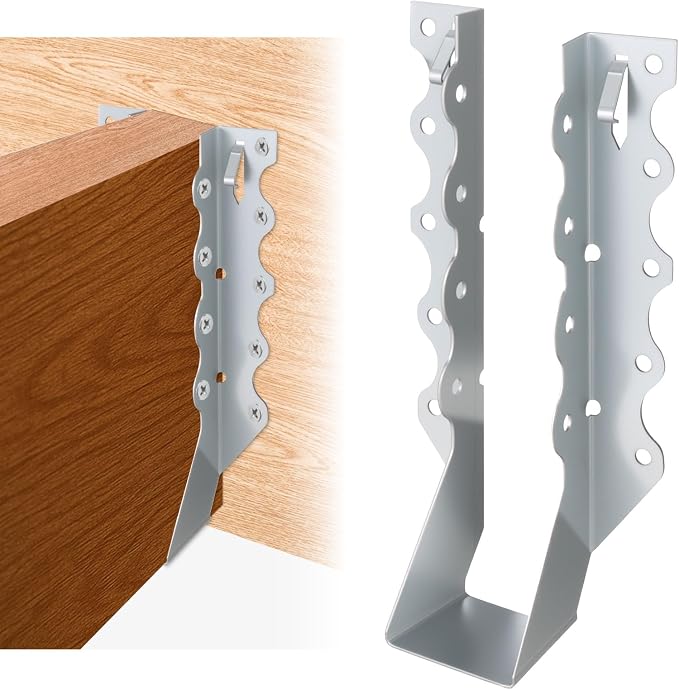 50 Pcs 2x8 Joist Hangers, 20 Gauge Heavy Duty Face Mount Rafter Brackets by Mixiflor