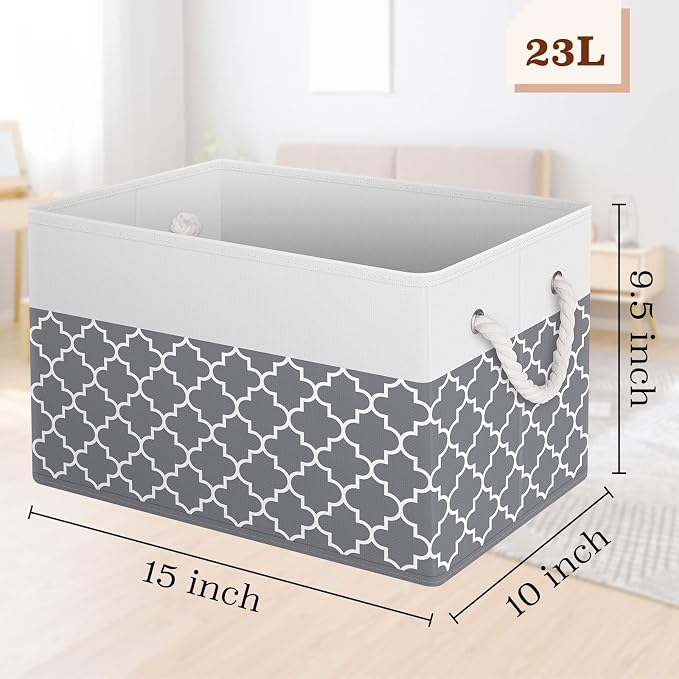 Storage Bins 4-Pack, Foldable Storage Baskets - Image 2