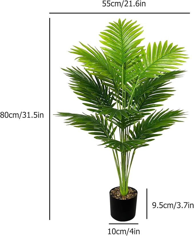 Artificial Plants in Pots Large Fake Tree Floor Faux Tropical Plants Decorative - Image 2