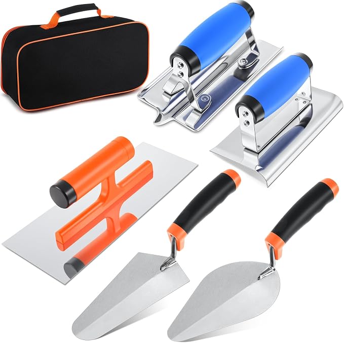 6pcs Concrete Hand Tools Set Masonry Tools Includes Stainless Steel Concrete by MorningRo
