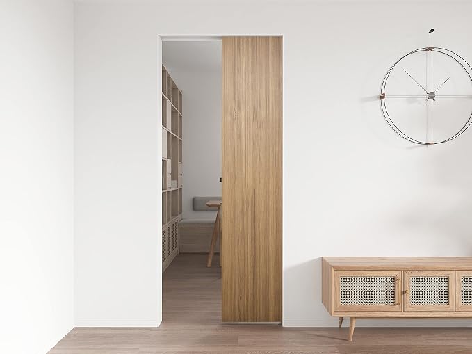 JUBEST 6FT Commercial Grade Pocket Door Hardware and Track Set, Sliding Door - Image 8