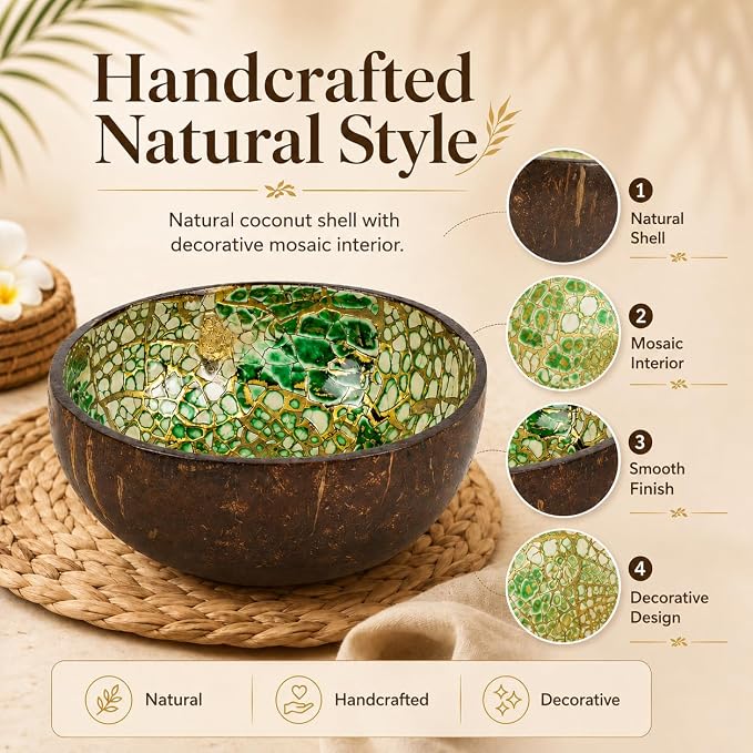 Natural Coconut Bowl Key Decorative - Image 3