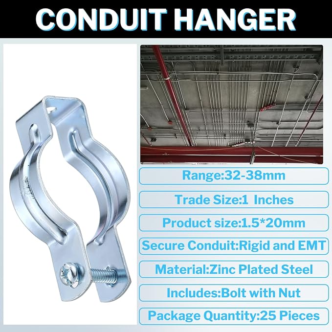 Yaocom 25 Pcs EMT Conduit Hanger - Image 2