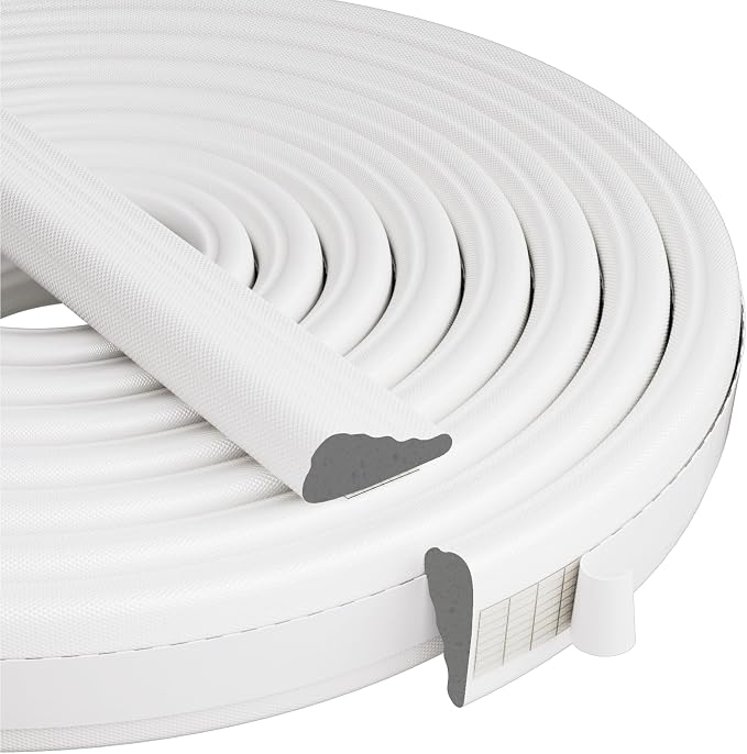 Kneelisa Wedge-Shape Window Weather Stripping Door Frame Seal 3Pcs×196” White by KNEELISA