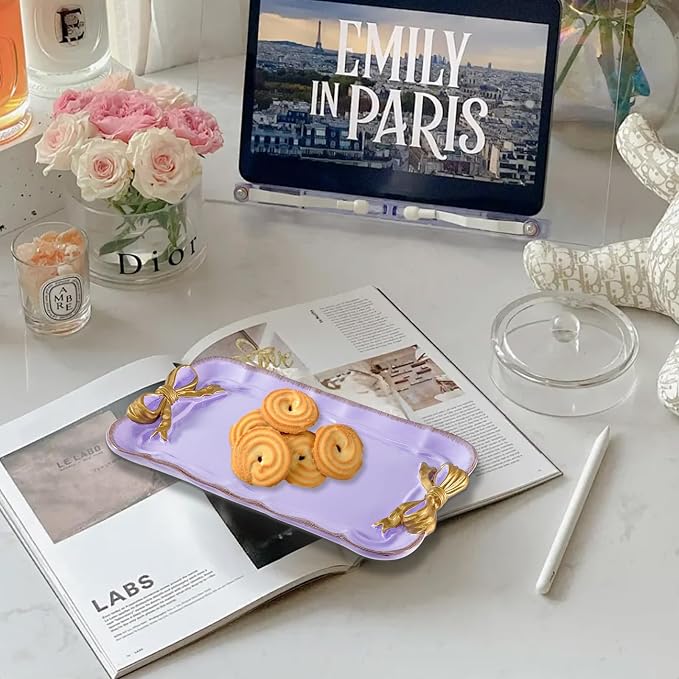 Warmtree Bow Jewelry Tray, Coquette Trinket Dish, Vanity Decor | Decorative Tray - Image 7
