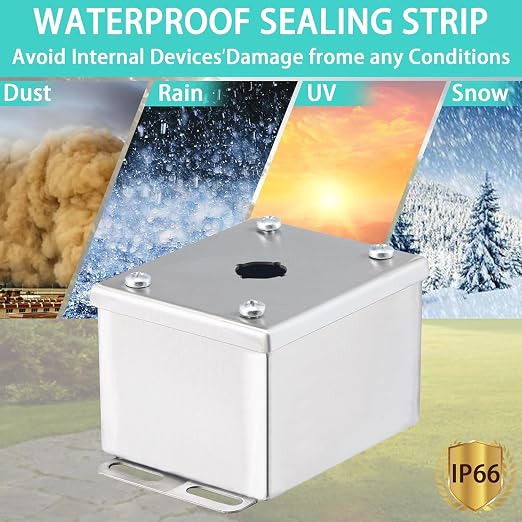 Yongchen Push Button Box, IP66 Waterproof and Dustproof Metal Box, Indoor and - Image 6
