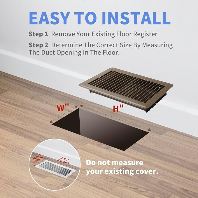Howeall 6x10 Inch Floor Register 2 Pack - Image 6