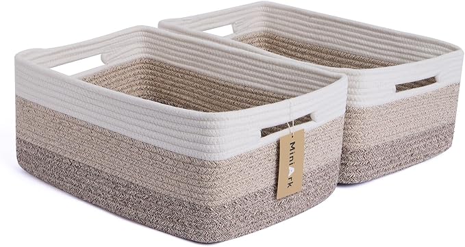 MiniArk Large Storage Baskets for Shelves, Baby Nursery, Toy Baskets Box by MiniArkStorageBasketsHome