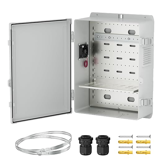 Joinfworld Outdoor Electrical Box 18.1x12.6x6.4 White Waterproof | ABS by Joinfworld