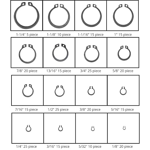 NEIKO 50458A Snap Ring Shop Assortment | 300 Piece Retaining Ring Set | 18 - Image 4