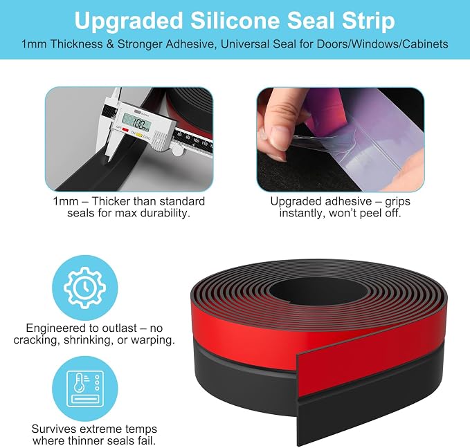 Elvone Weather Stripping Door Seal - Image 3