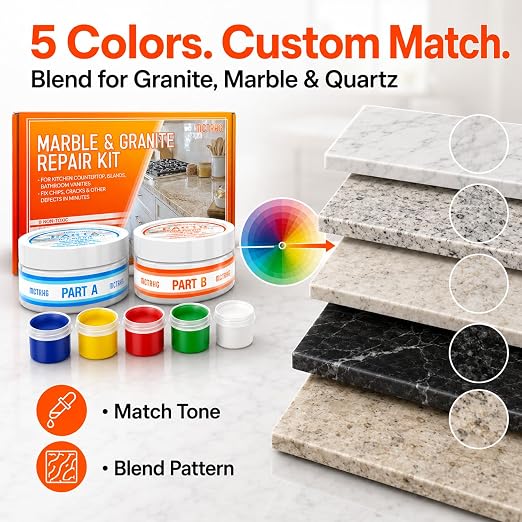 Granite Repair Kit, Transparent Granite Countertop Repair Kit | Fast-Dry - Image 5