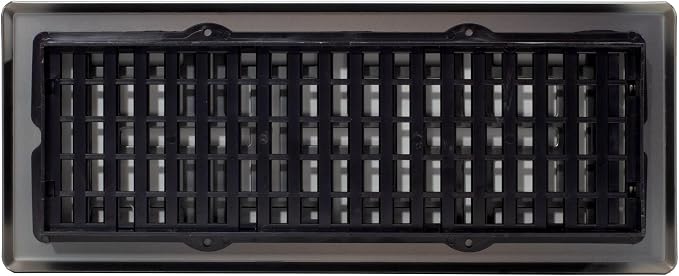 Decor Grates AJH412-GM Oriental Floor Register, 4x12 Inches, Gun Metal Finish - Image 3