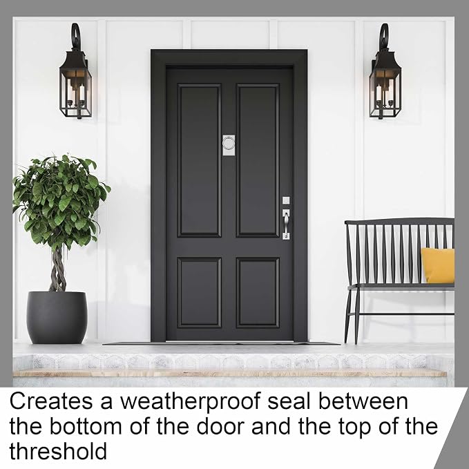 Pushglossy 2 Pcs 48" Double Bubble Kerf Door Sweep 1-3/4" Wide Vinyl - Image 6