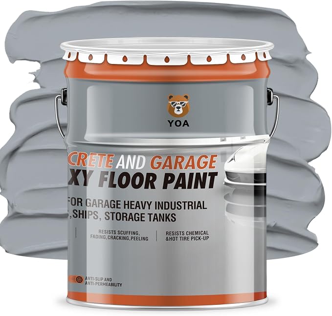 YOA Epoxy Floor Paint Kit, 4 Gallon Sea Gray - Image 7