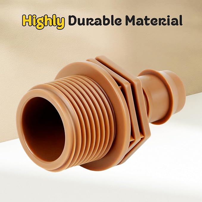 PVC to Drip Irrigation Adapter, 3/4" PVC Male Pipe Thread x 1/2" Drip - Image 6