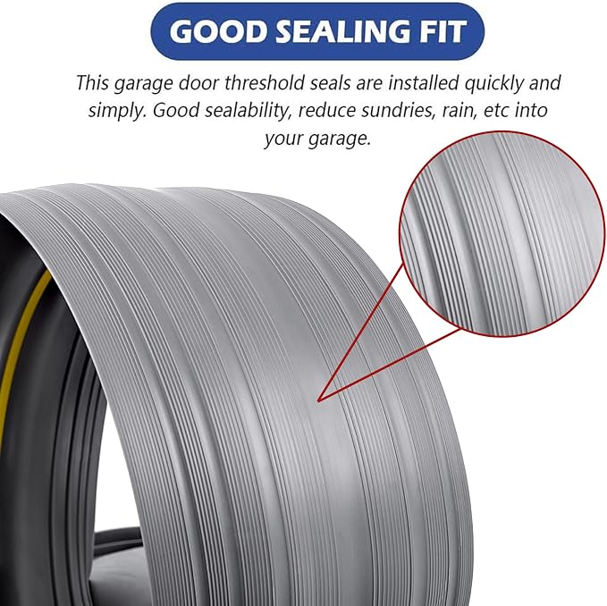 ToLanbbt 10Ft/3M Universal Garage Door Rubber Threshold Strip - Image 3